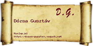 Dózsa Gusztáv névjegykártya