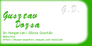 gusztav dozsa business card