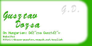 gusztav dozsa business card